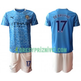 Fotbalový Komplet Manchester City Kevin De Bruyne 17 Dětské Domácí 2020-2021 Krátký Rukáv (+ trenýrky)